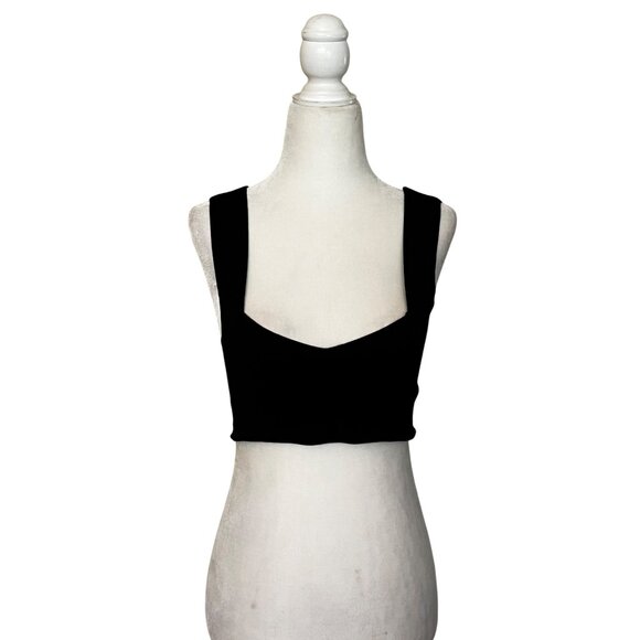 A.L.C Jordana Bra in Black Medium New Womens Cropped Tank Top - Picture 6 of 16